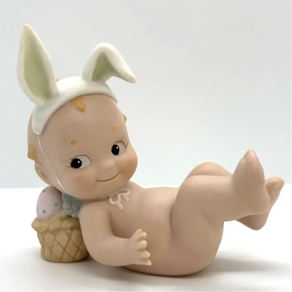 VTG 1994 Jesco/Enesco Rose O'Neill Porcelain Kewpie Doll Figurine, Easter Bunny